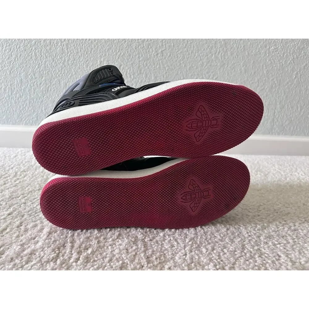 Authentic Gucci Basket high-top sneakers Demetra GG 8.5 (fits US 9.5) 673077